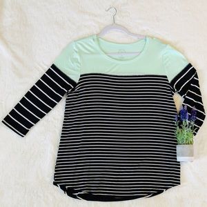 Maurices striped 24/7 tee 3/4 sleeve